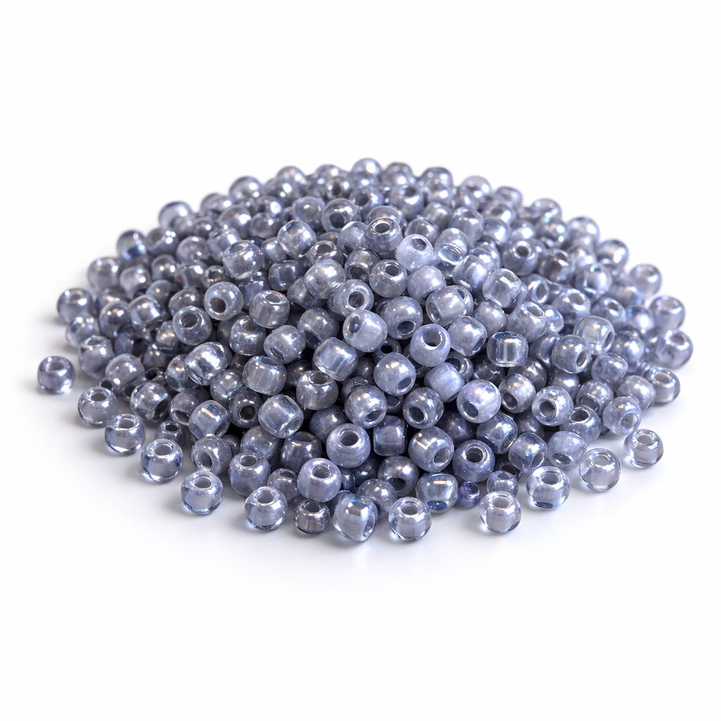 Rocailles Glasperlen 2mm silber metallic