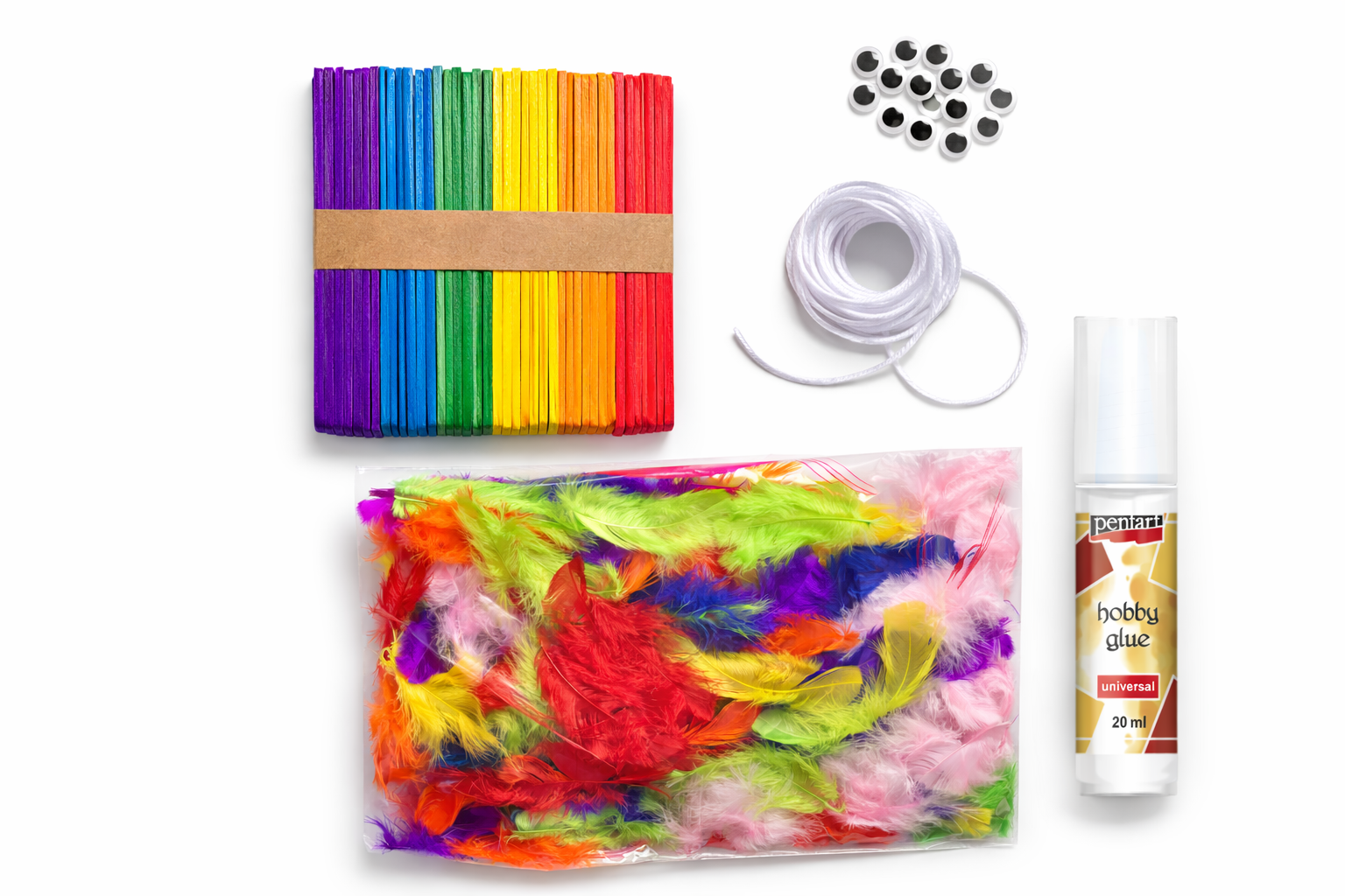 Bunte Vögel Kinder Bastelset