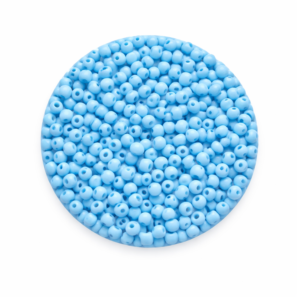 Rocailles Glasperlen 2mm hellblau matt