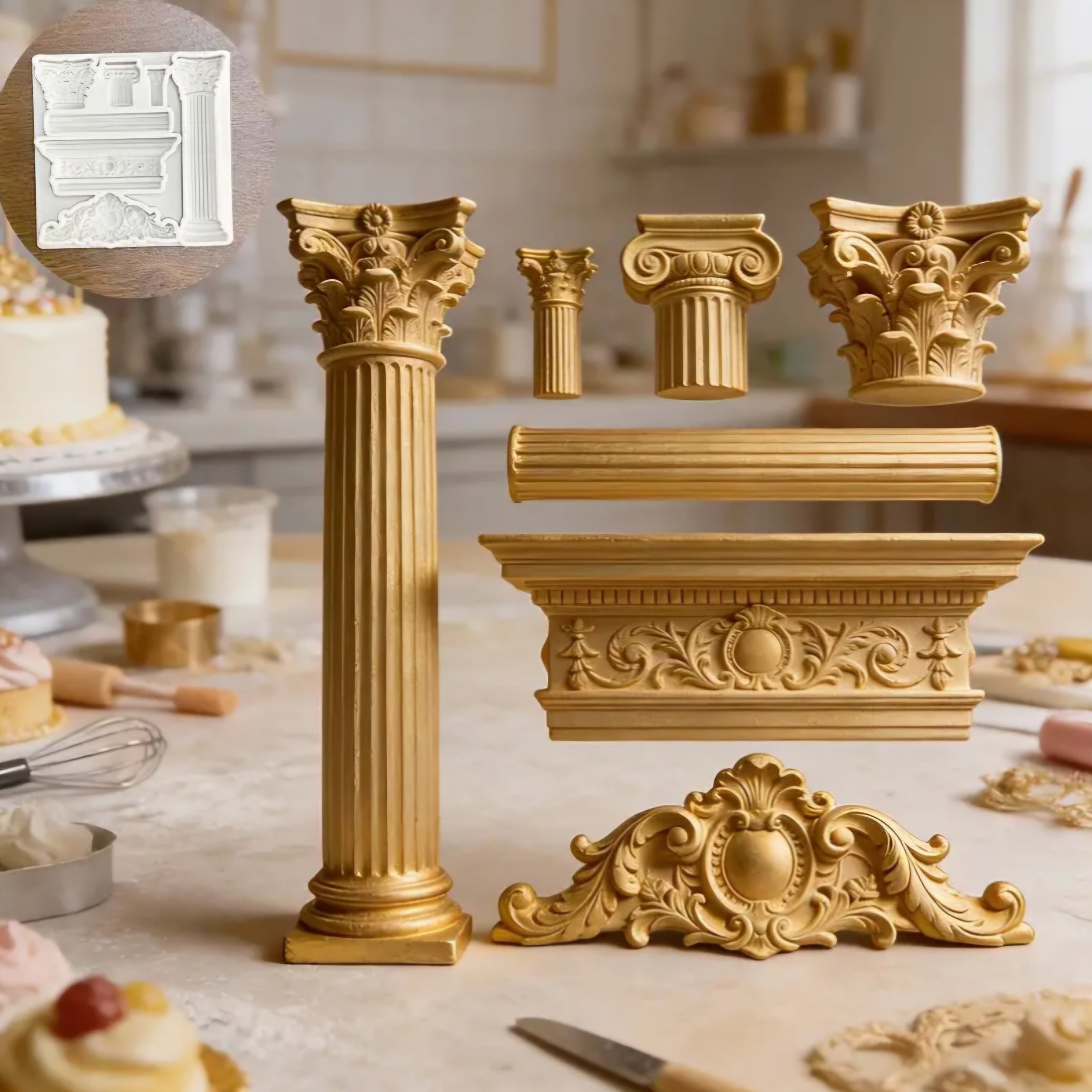 Silikonform - antike Stadt