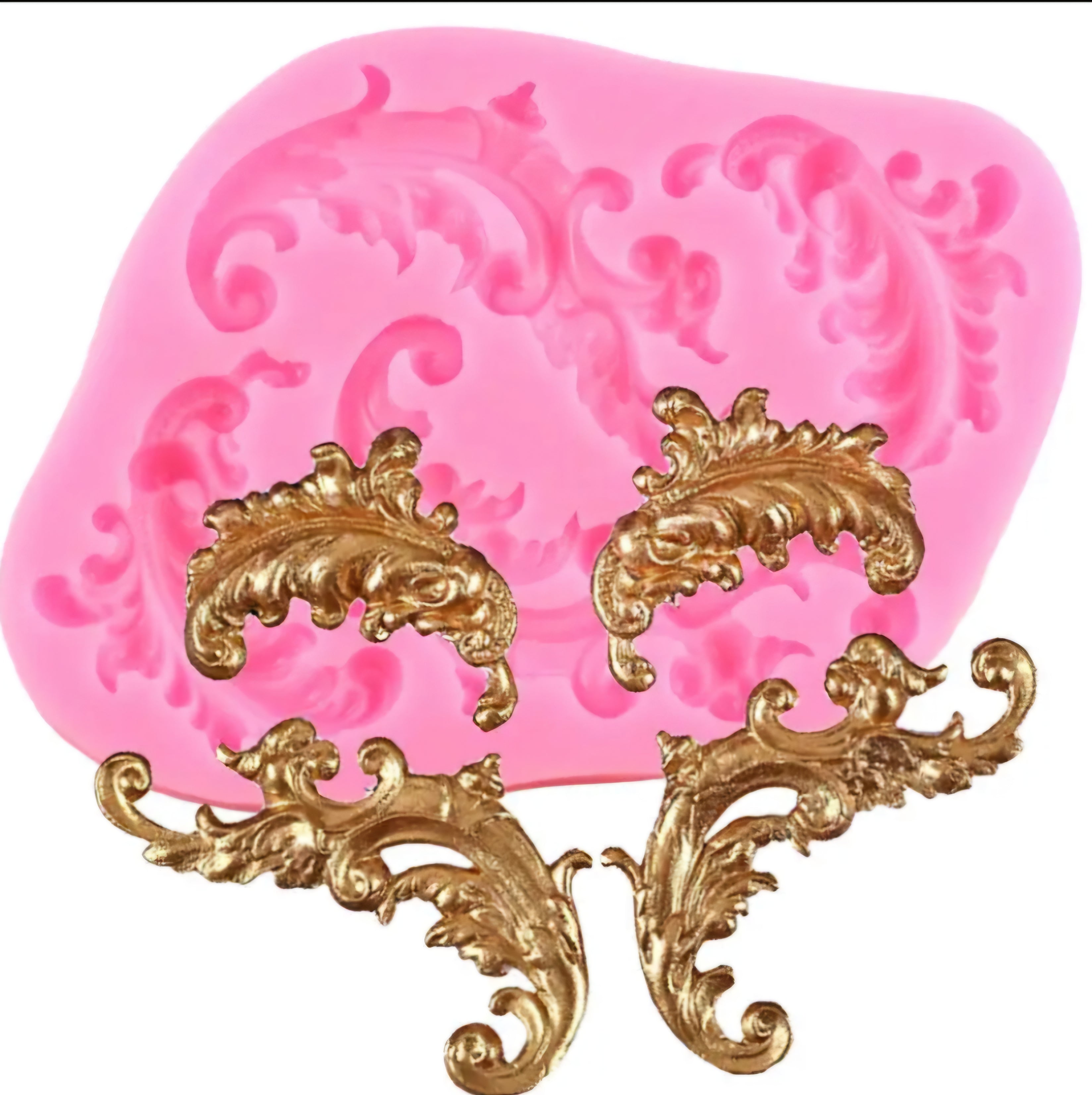 Silikonform - Blatt Scrolled