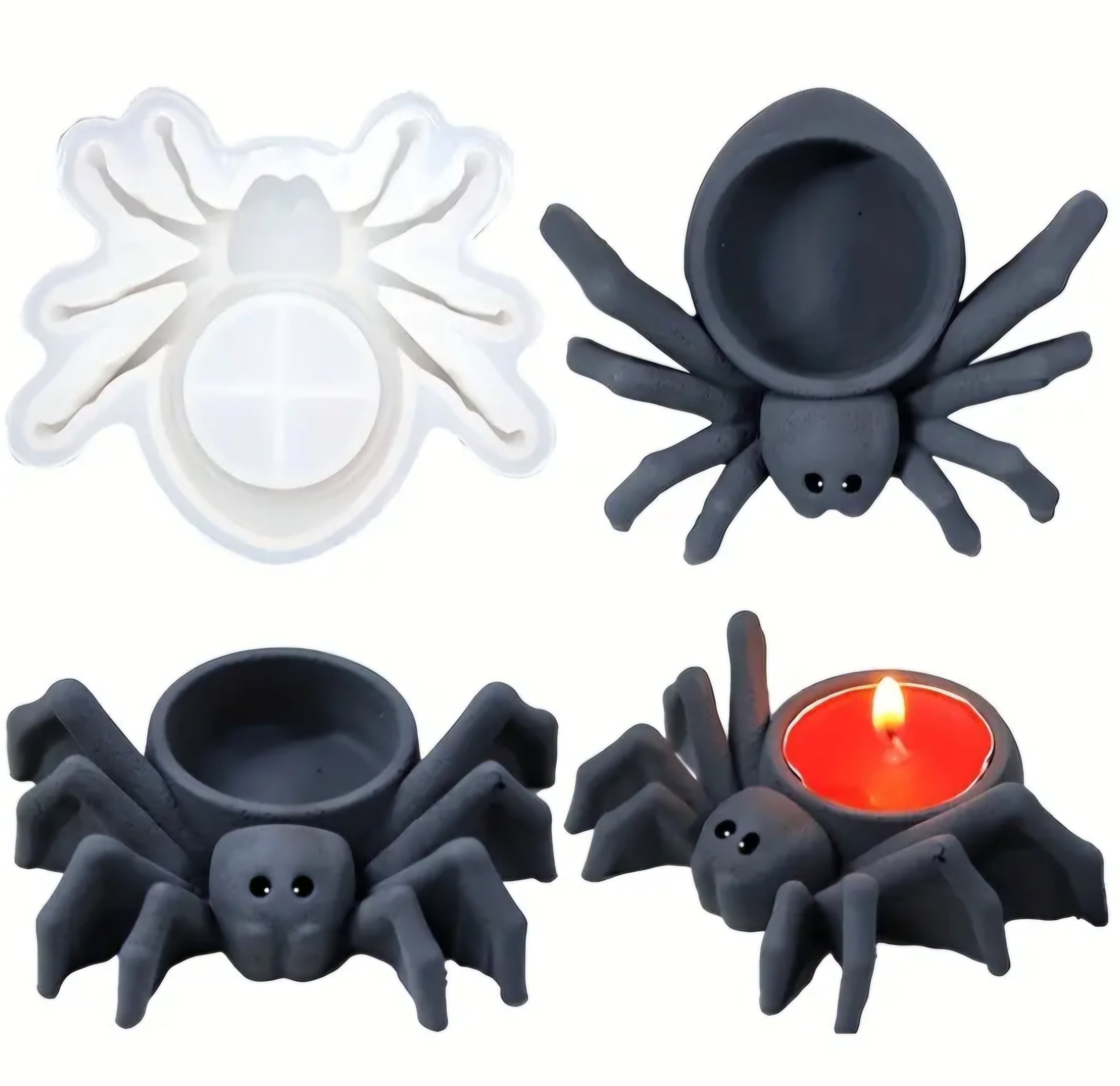 Silikonform - Spinnenkerze Halloween