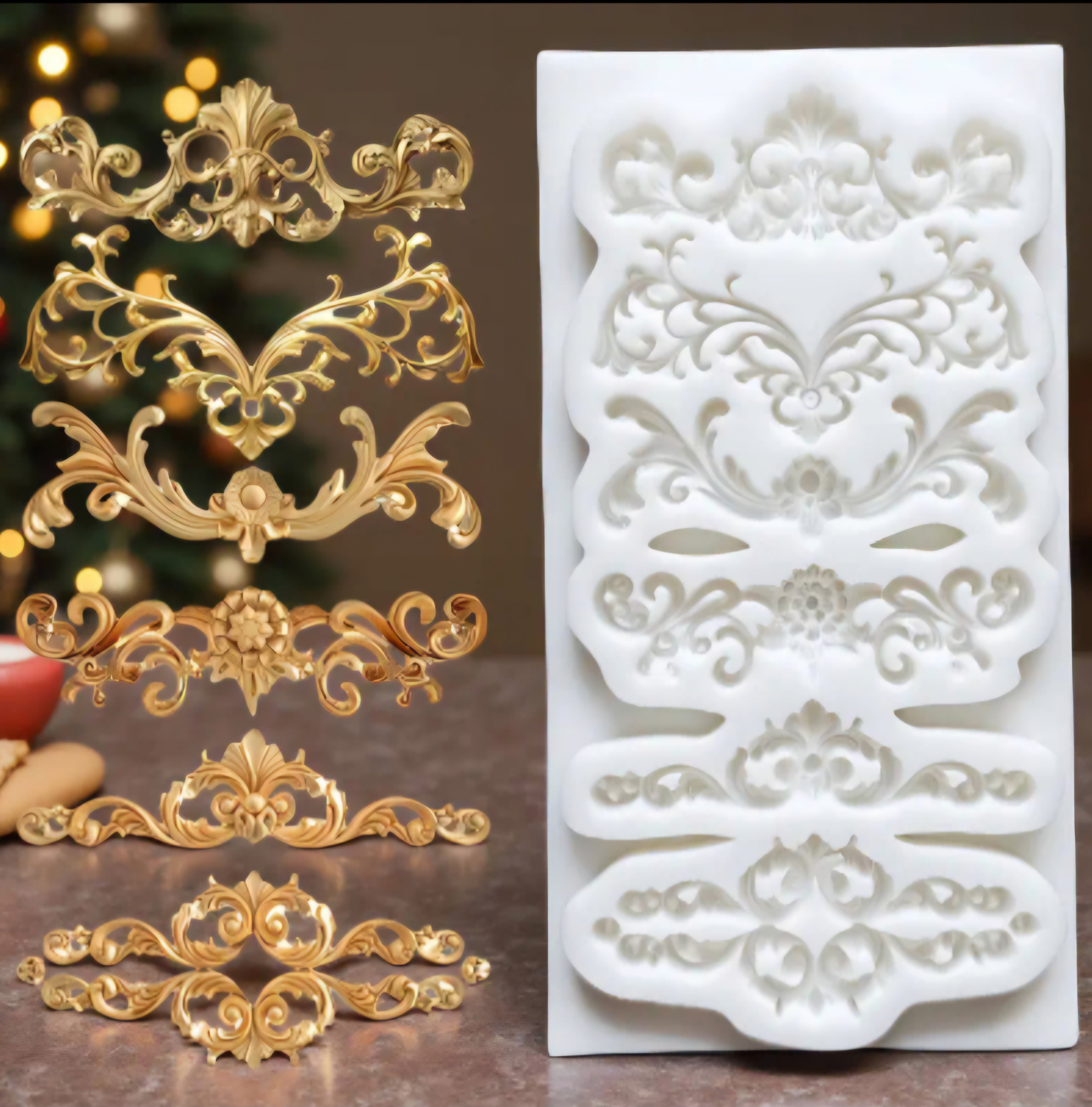 Silikonform - zierliche Ornamente