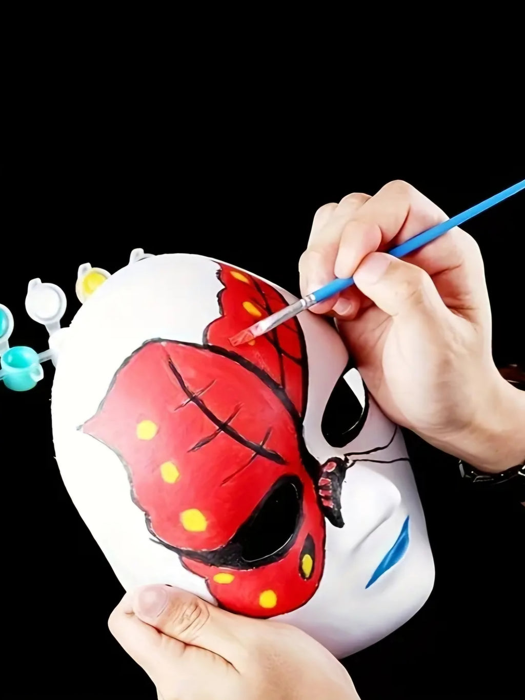 Leermaske Pulpmaske zum Anmalen - 4er Set