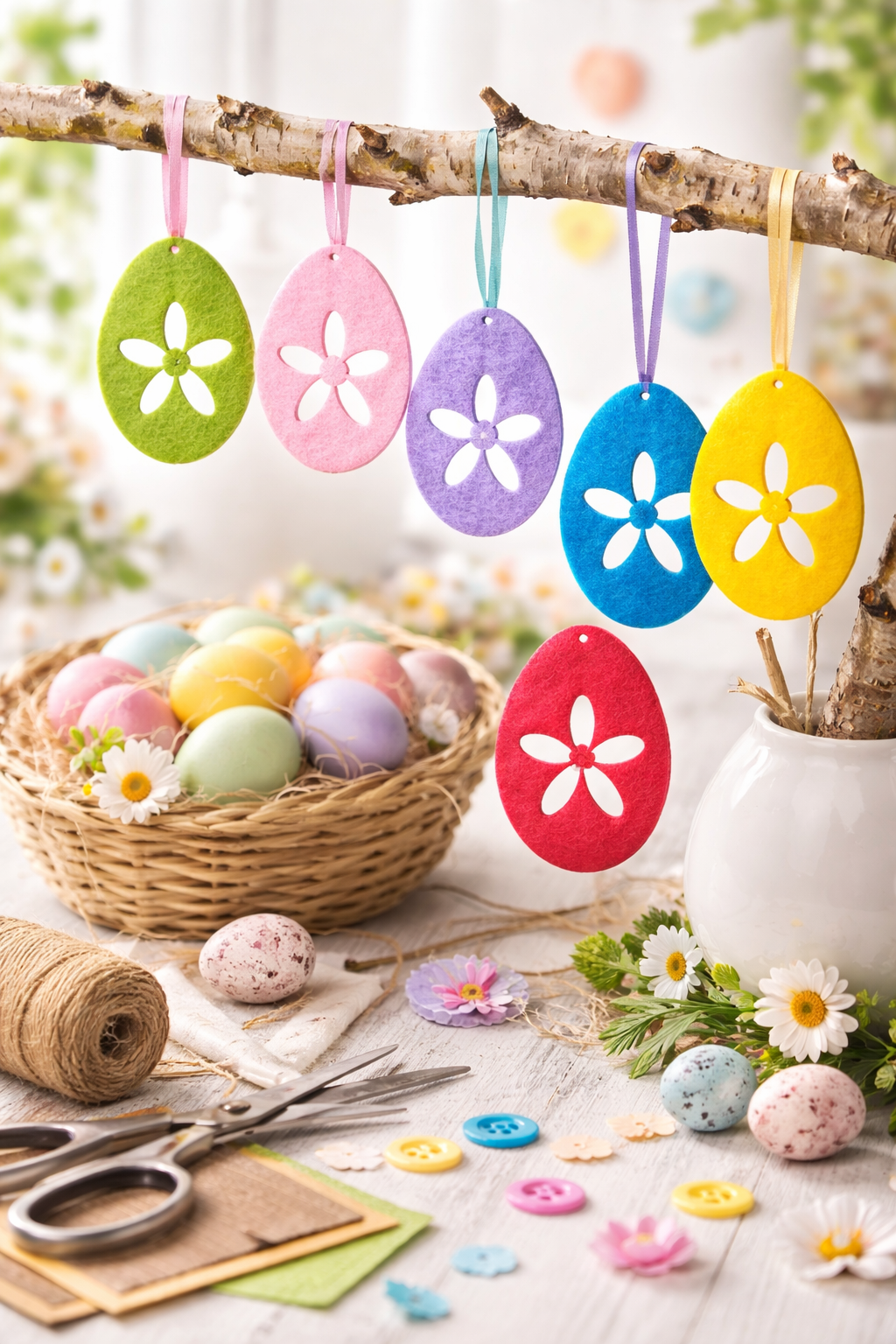 Filzset Ostereier bunt 6er