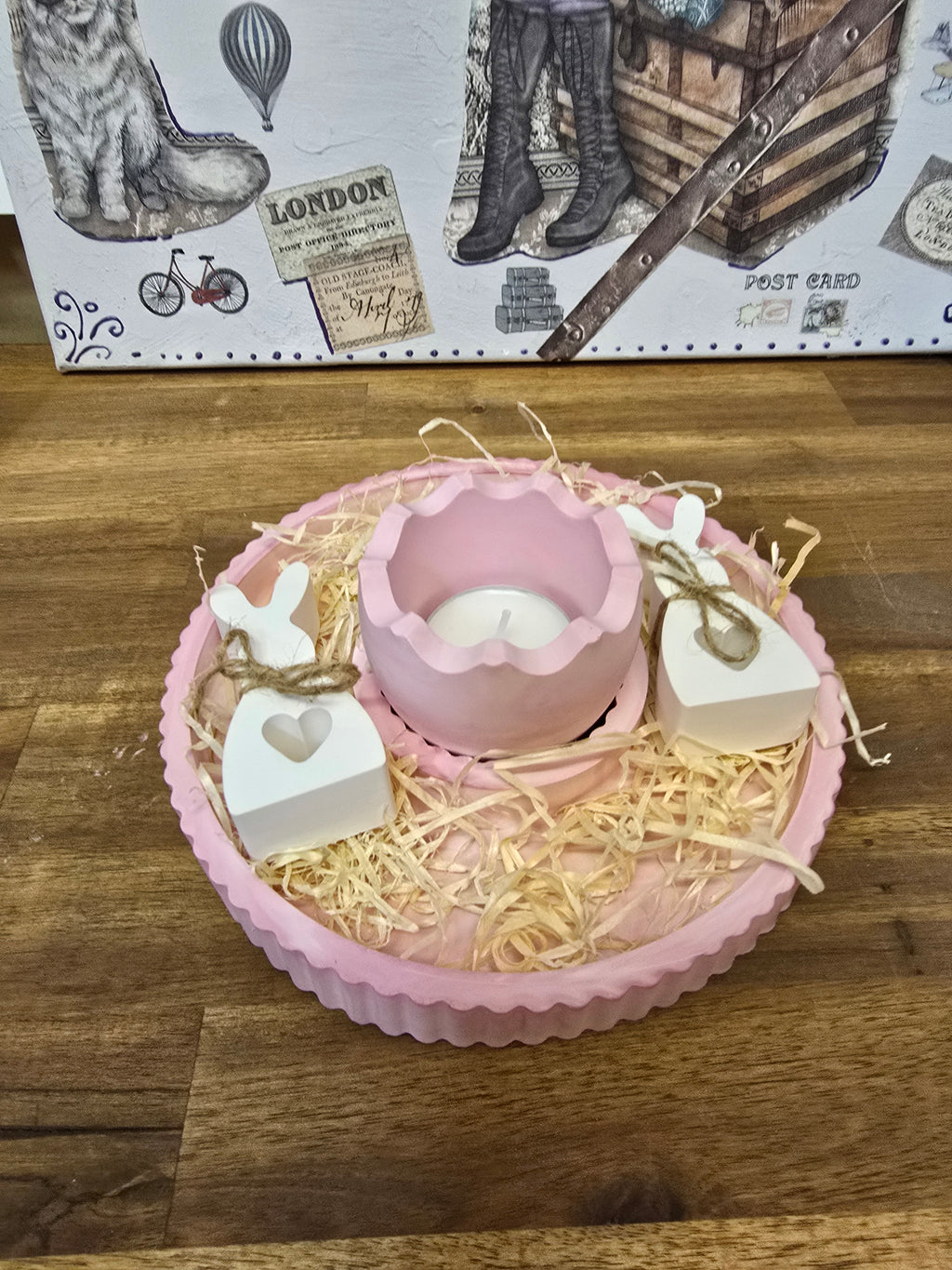 Ostertablett - Charmante Raysin Deko