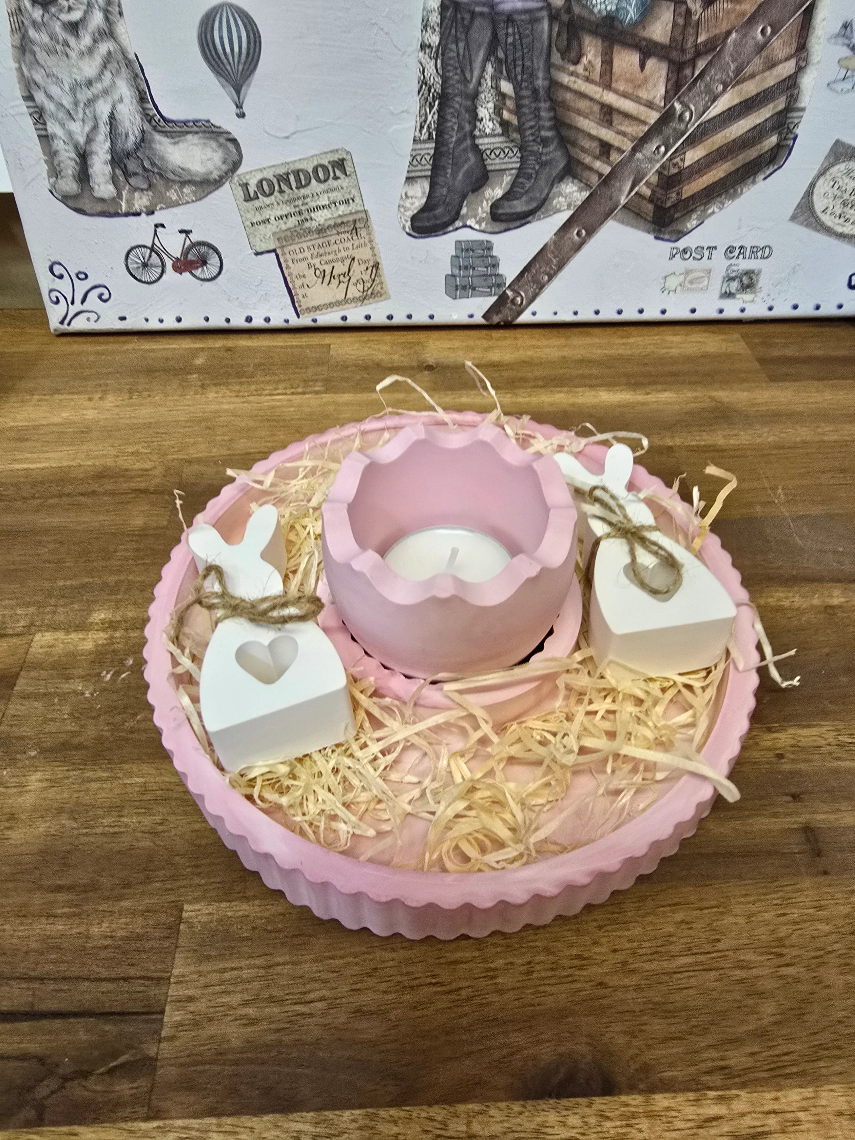 Ostertablett - Charmante Raysin Deko