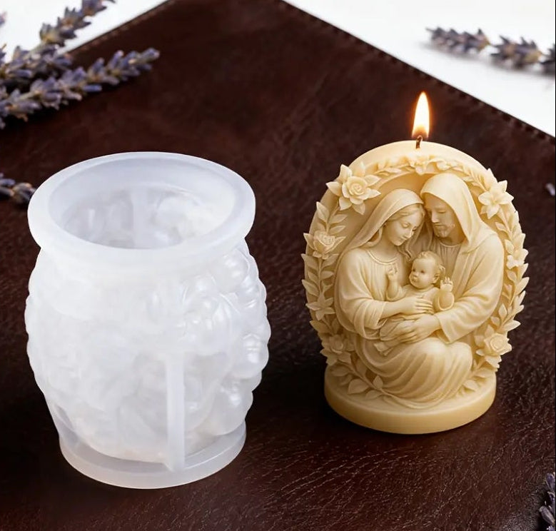 Silikonform Kerzen gießen heilige Familie