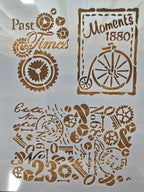 Schablone 21x29,7cm - Vintage-Flower Garden - Bastelschachtel - Schablonen - 