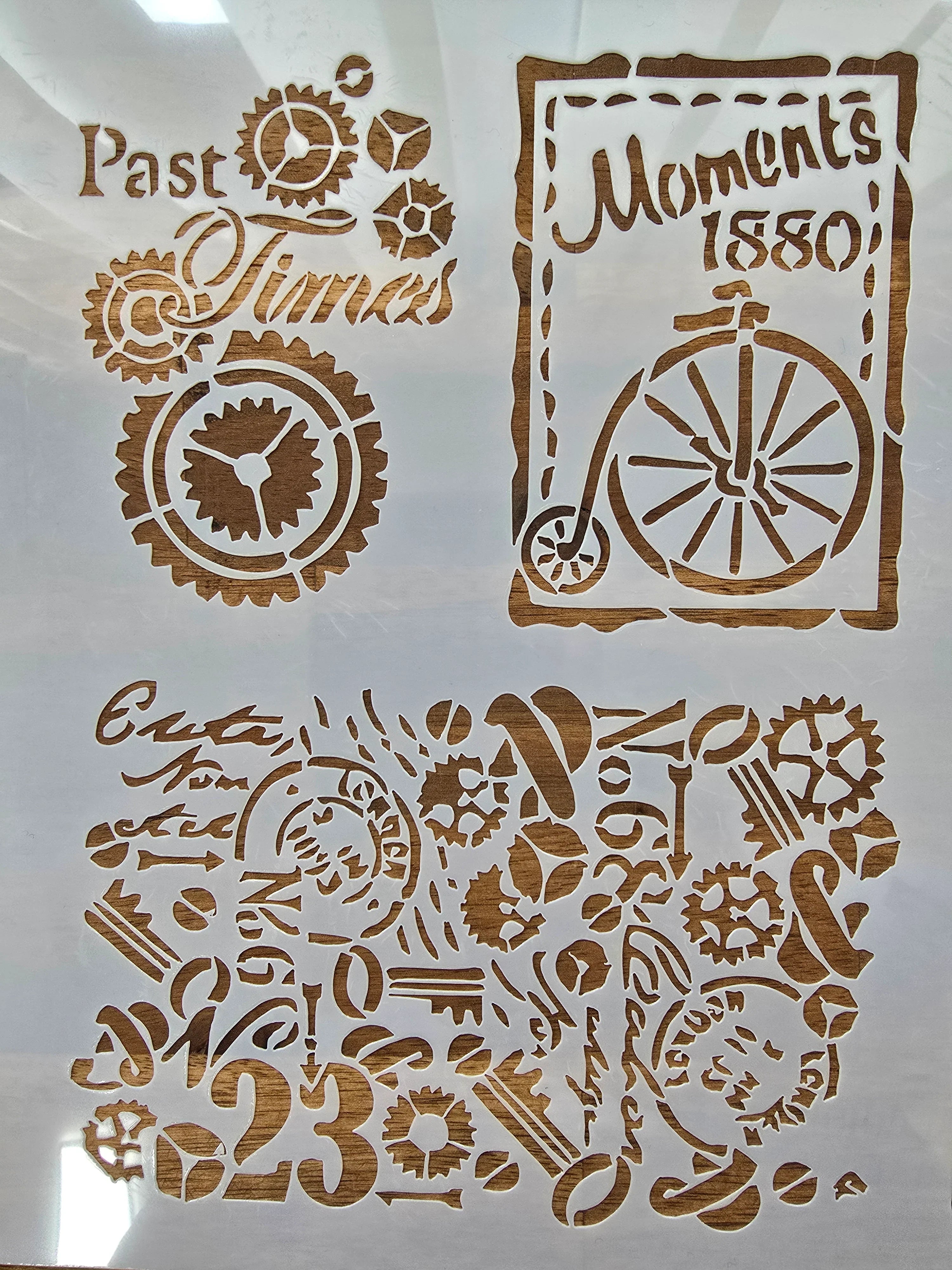 Schablone 21x29,7cm - Vintage-Flower Garden - Bastelschachtel - Schablonen - 