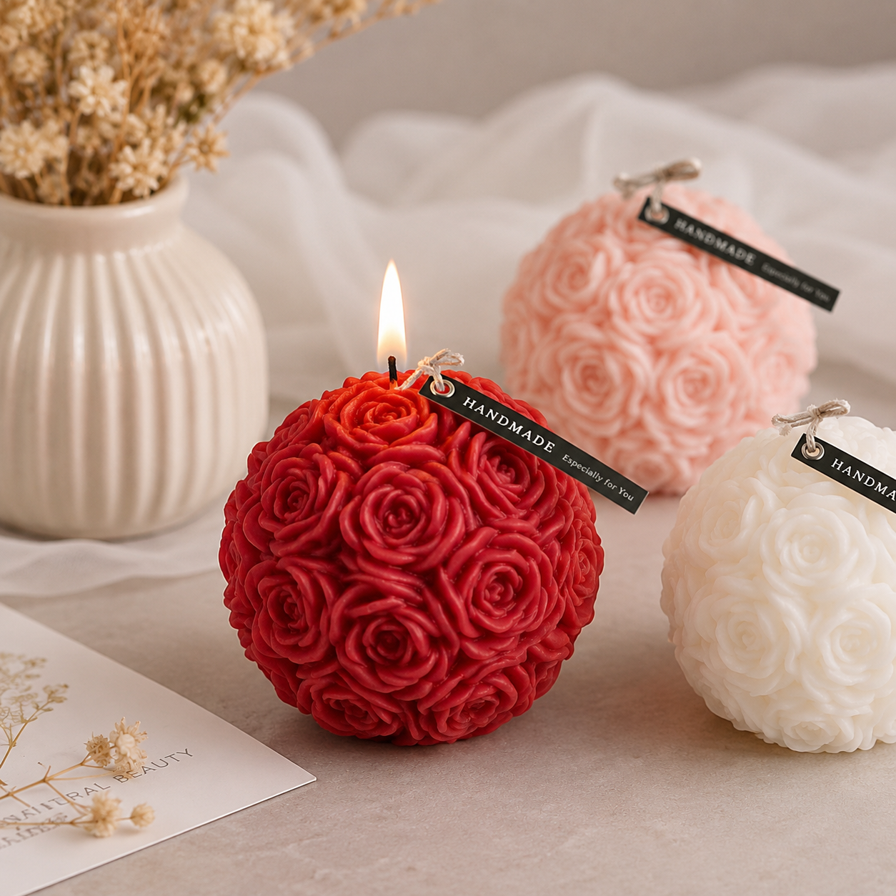 Silikonform Kerzen gießen Rosen