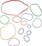 Gummiringe 50g bunt verschiedene Größen - Bastelschachtel - Schule - 