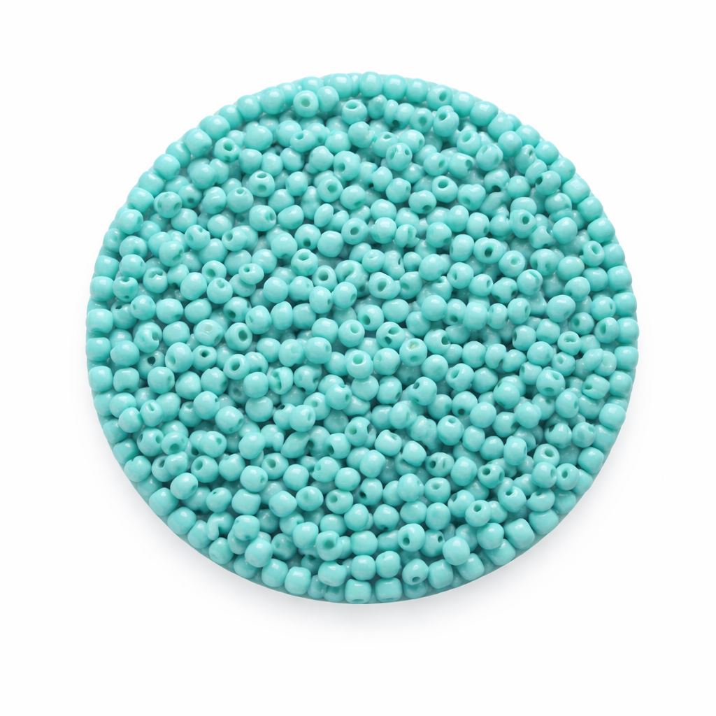 Rocailles Glasperlen 2mm türkis matt