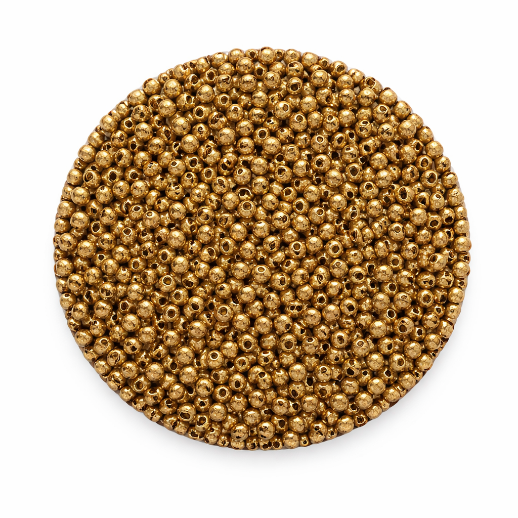 Rocailles Glasperlen 2mm gold glänzend