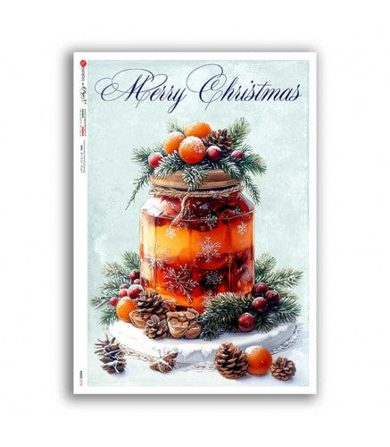 Reispapier -Rumtopf Weihnachten A5 oder A4