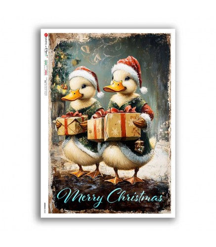 Reispapier Gans Weihnachten A5 oder A4