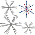 Metall Basteldraht Stern für Schmuck und Deko 6er Set in 3 Größen - Bastelschachtel - Offline Shop - 