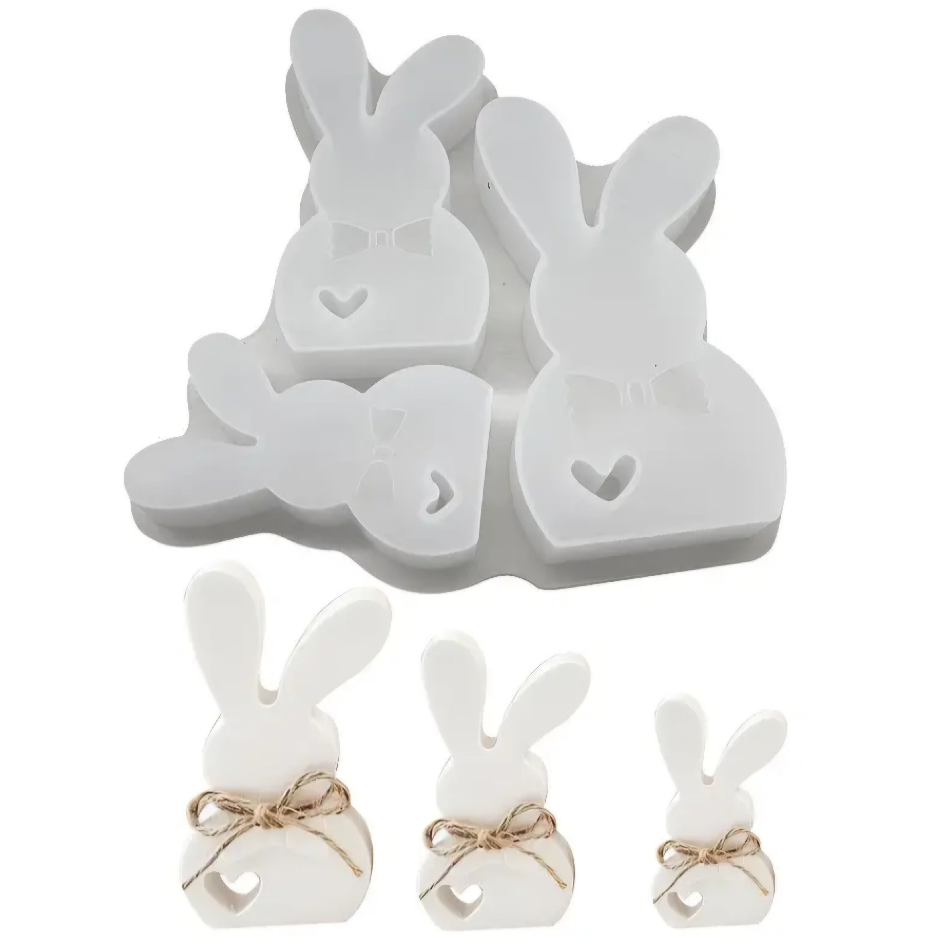 Silikonform - 3er Osterhasen