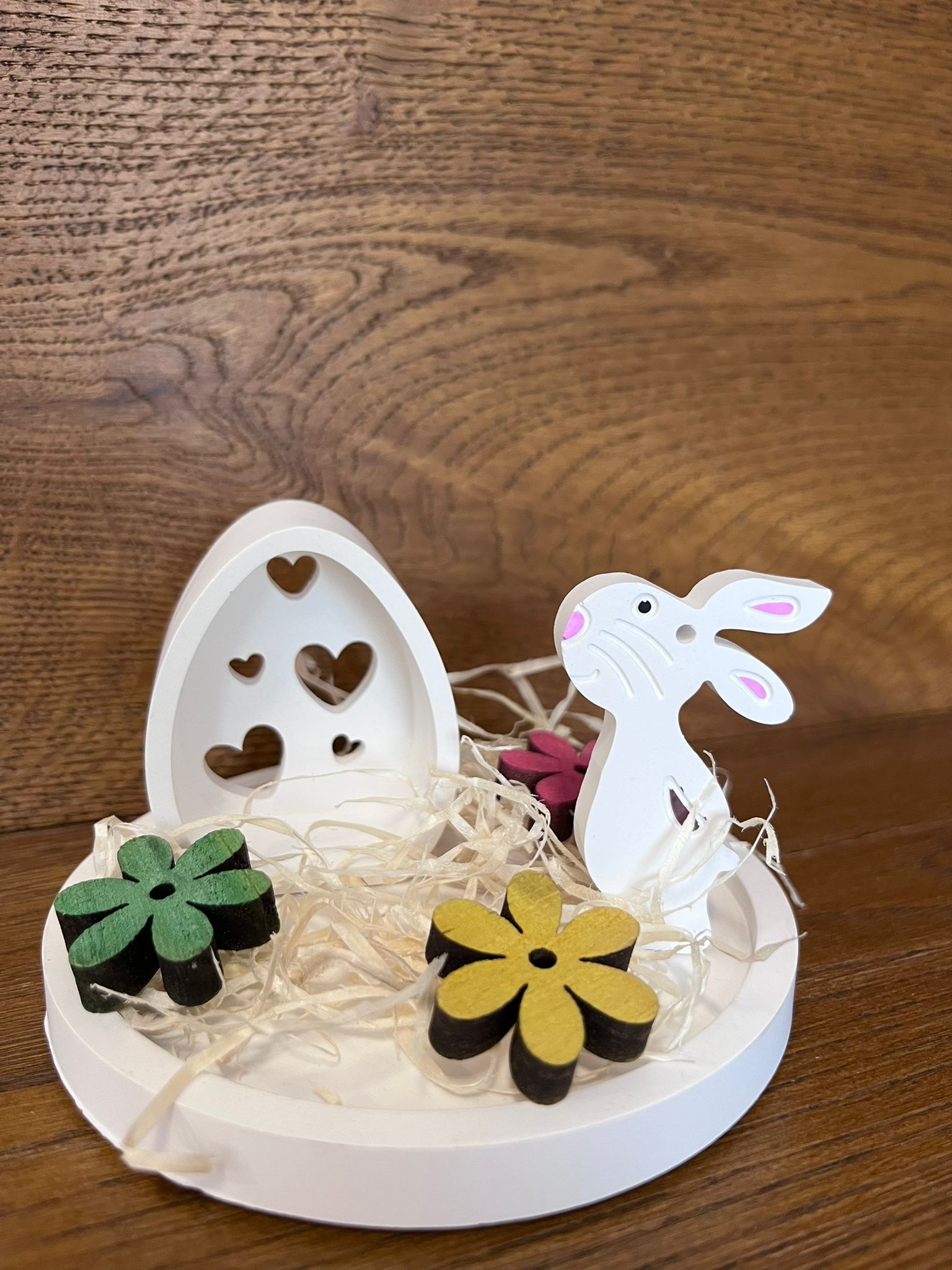 Ostertablett klein handgemacht aus Raysin