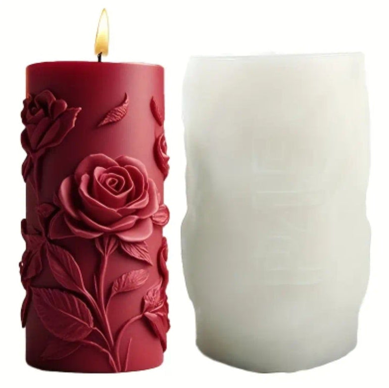 Silikonform Kerzen gießen Rosen