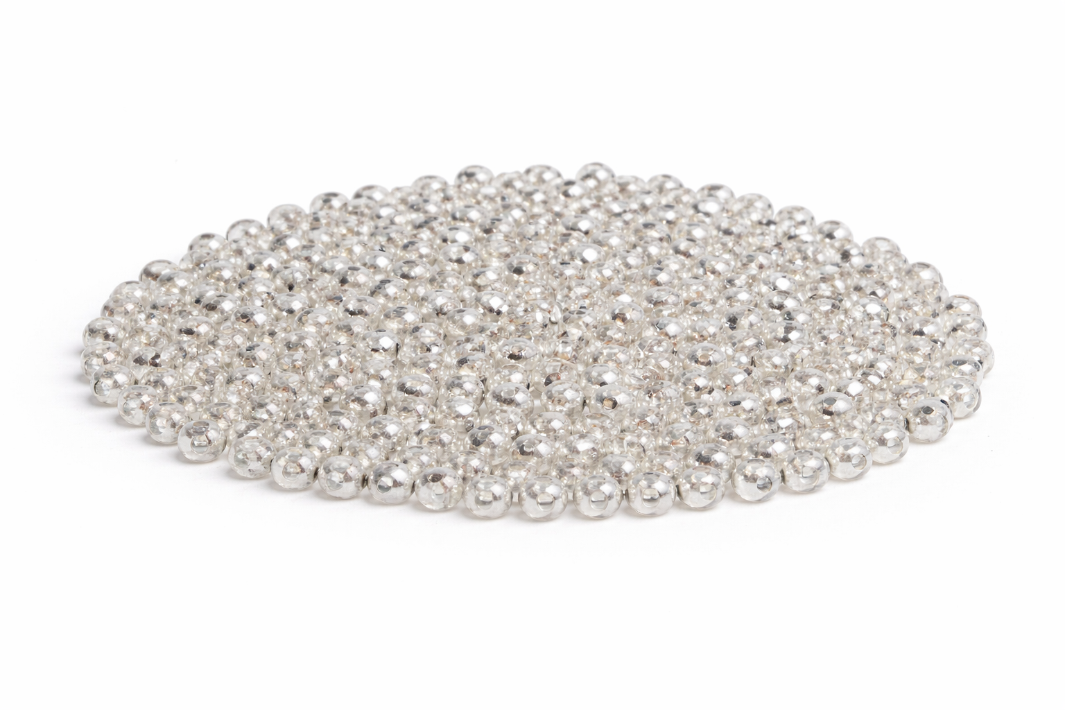 Rocailles Glasperlen 2mm transparent silbereinzug