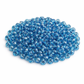 Rocailles Glasperlen 2mm hellblau glänzend mit Silbereinzug