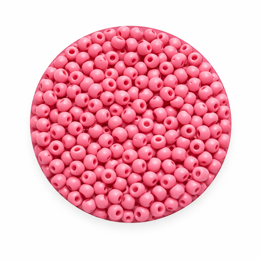 Rocailles Glasperlen 2mm rosa matt