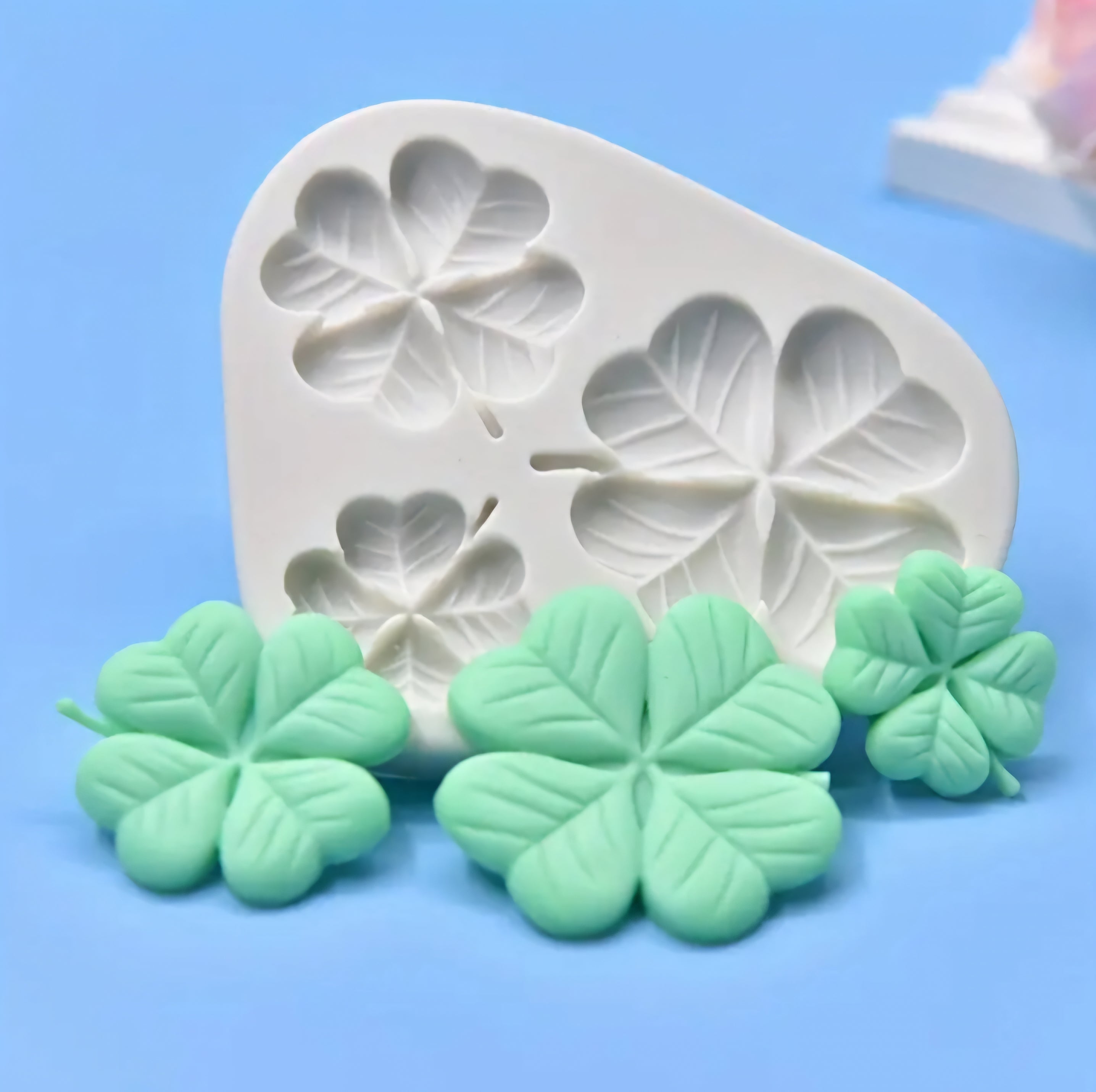 Silikonform - Kleeblätter