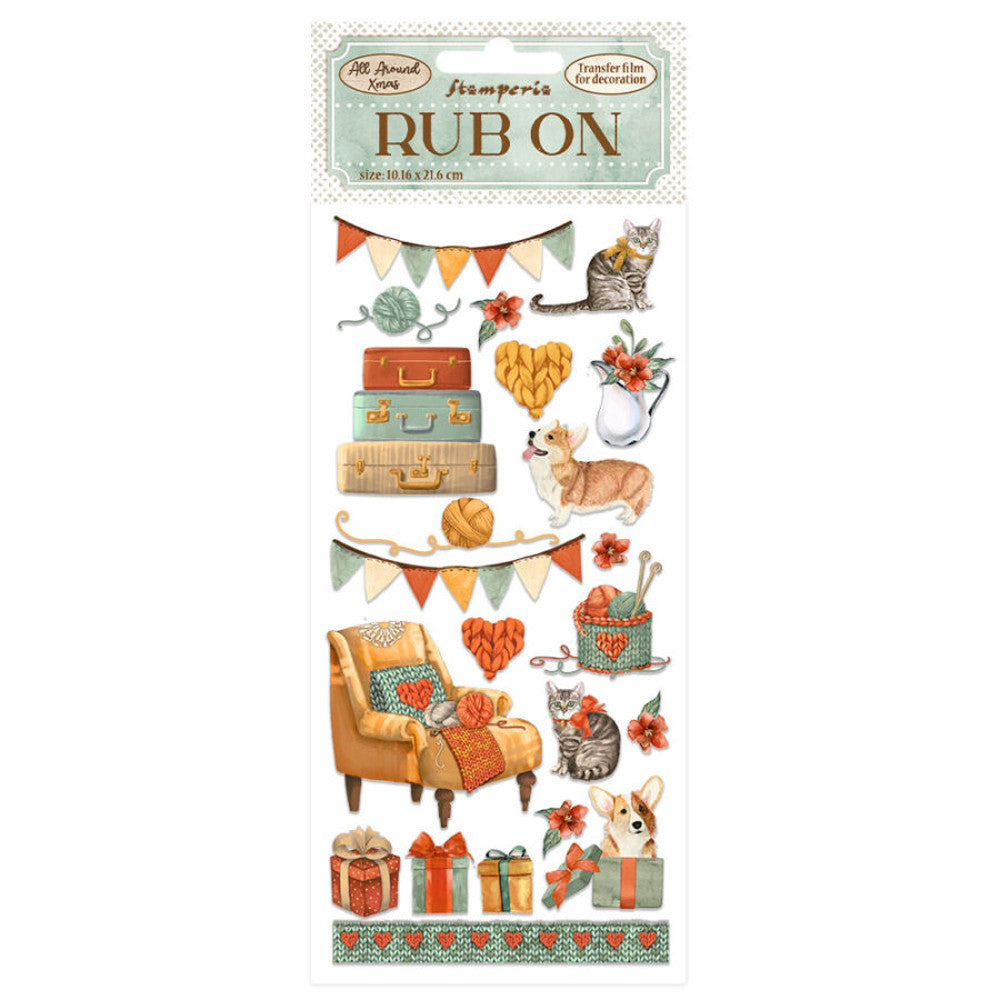 Rub on 10,2x21,6cm - All around Christmas - Suitcases - Bastelschachtel