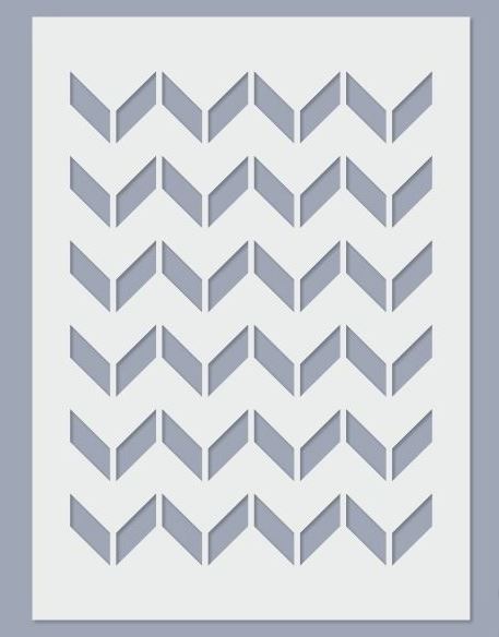 Schablone 14,5x20cm - Chevron - Bastelschachtel