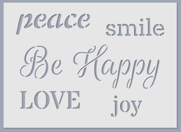 Schablone 14,5x20cm - Motivation - Bastelschachtel