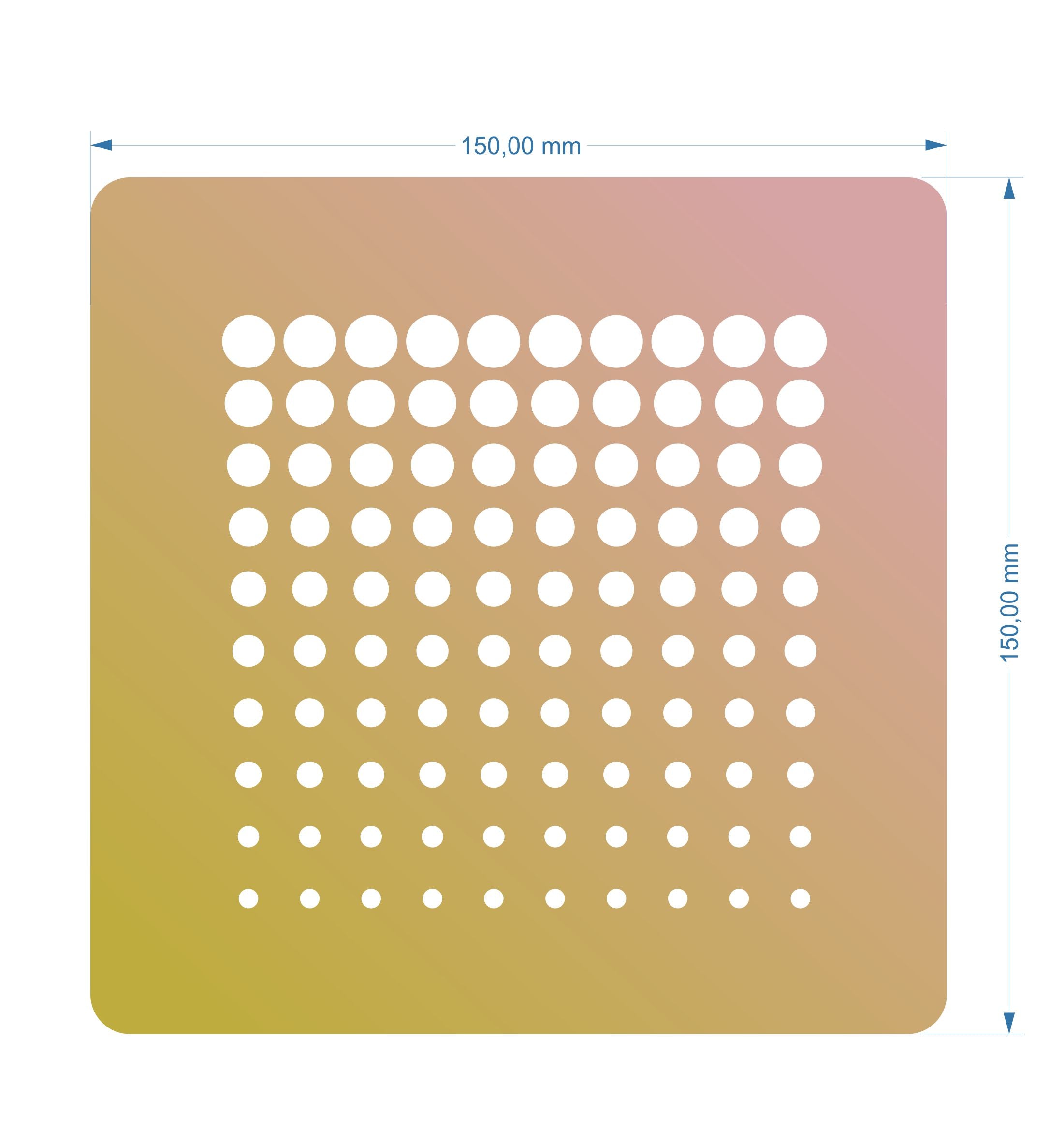 Schablone 15x15cm - Dots - Bastelschachtel