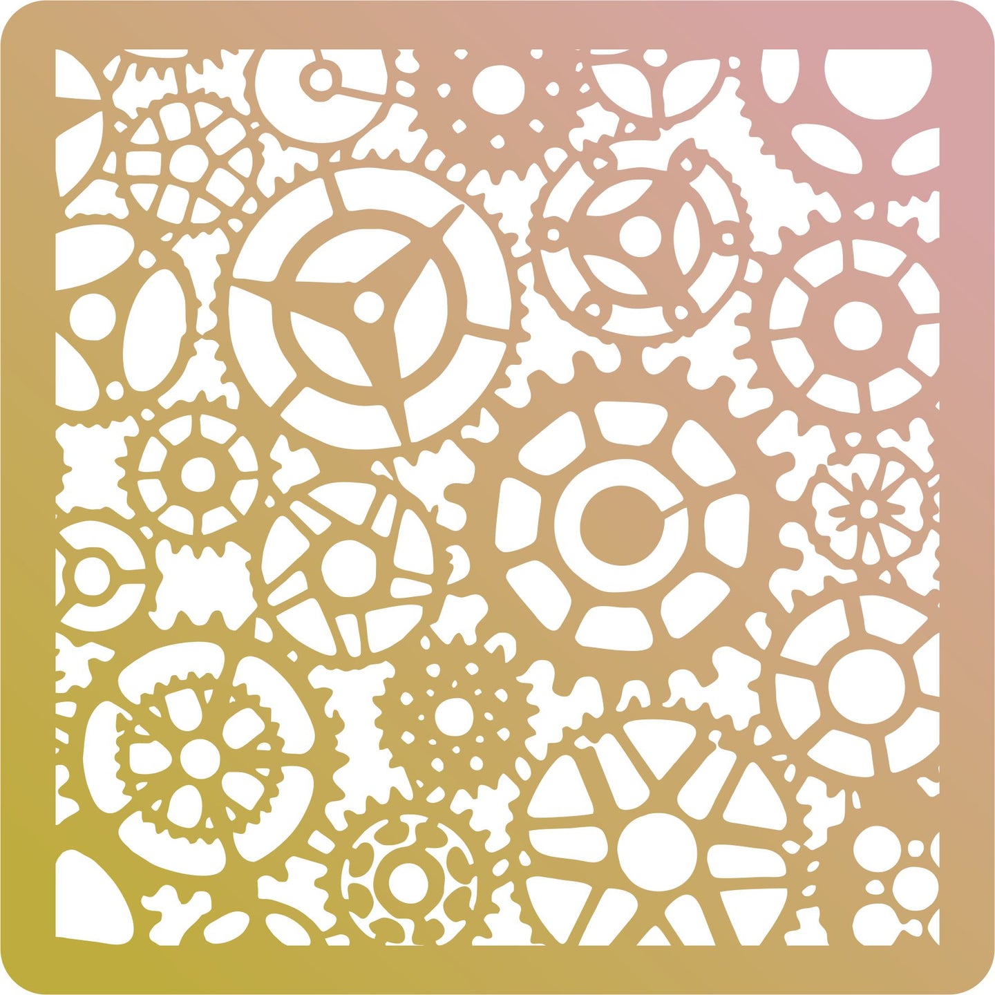 Schablone 15x15cm - Zahnrad - Bastelschachtel