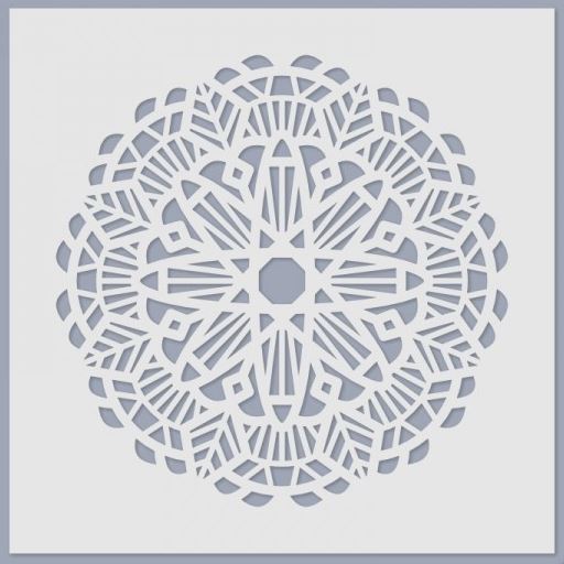 Schablone 24,5x24,5cm - Mandala 03. - Bastelschachtel