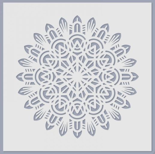 Schablone 24,5x24,5cm - Mandala 06. - Bastelschachtel