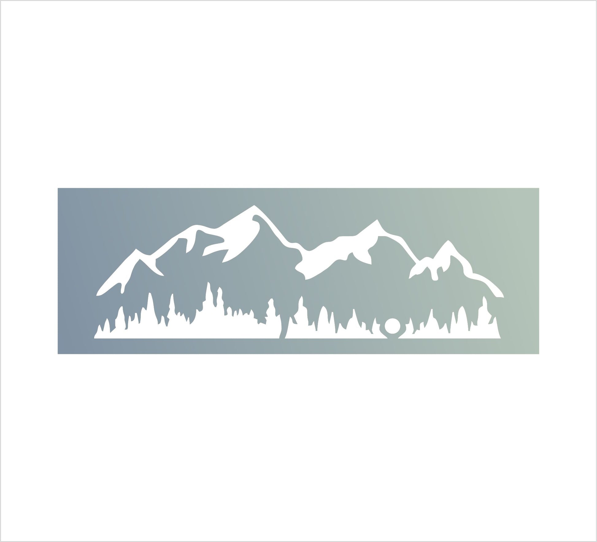 Schablone - Berge - Bastelschachtel