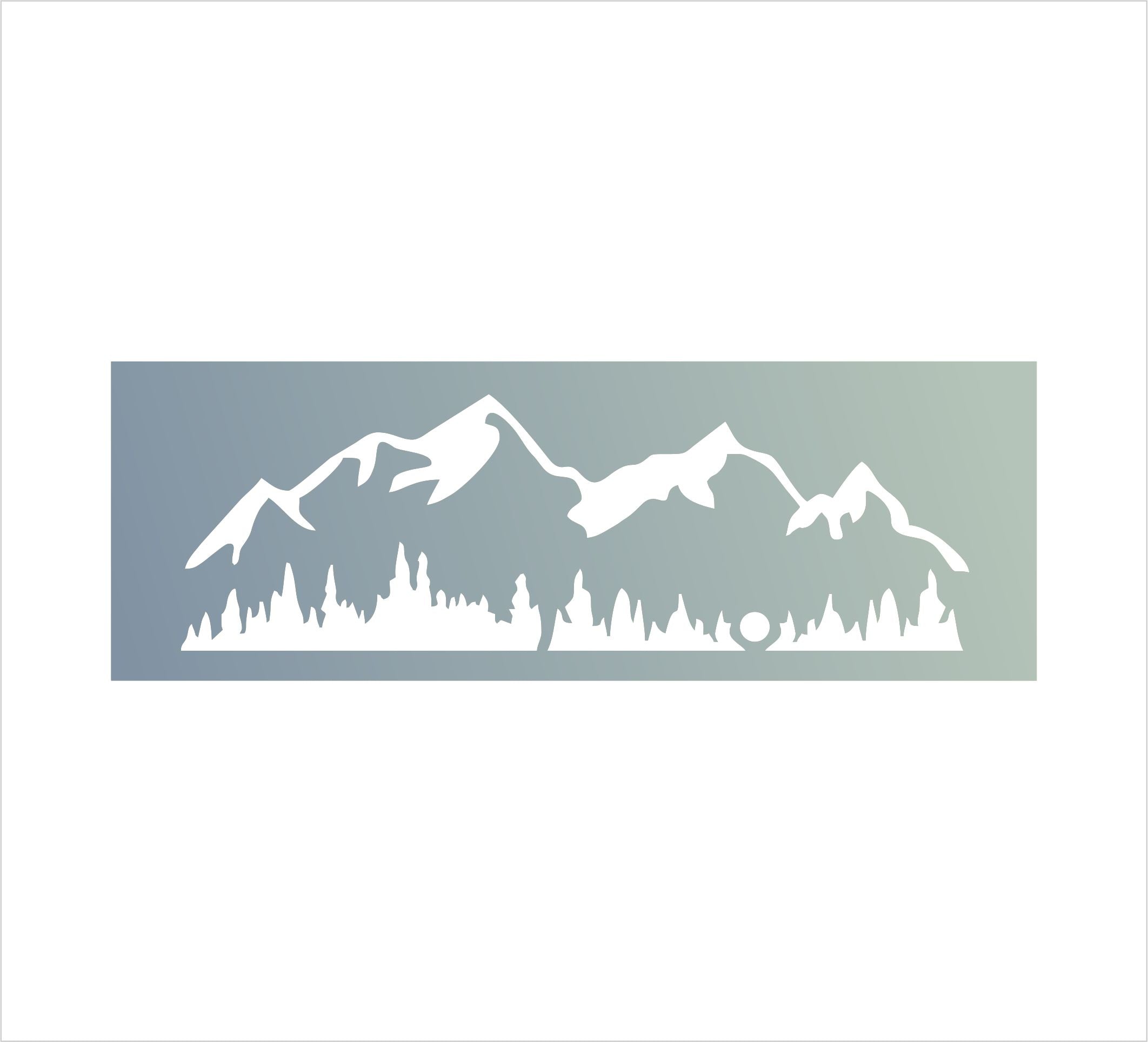 Schablone - Berge - Bastelschachtel