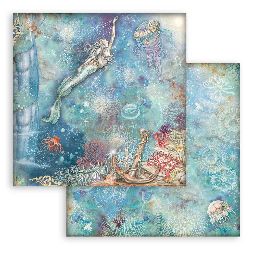 Scrapbook Papierblock 12"x12" - Songs of the sea - Maxi background selection