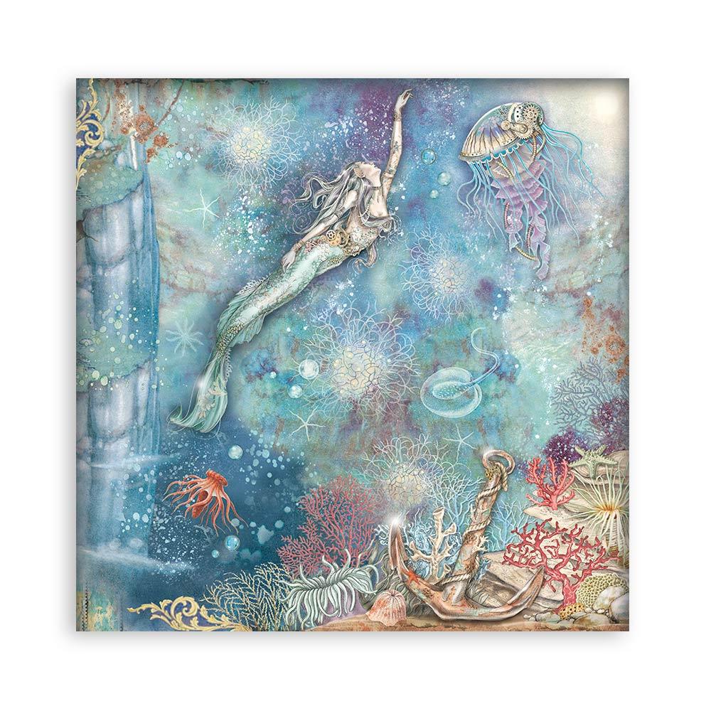 Scrapbook Papierblock 12"x12" - Songs of the sea - Maxi background selection - Bastelschachtel - Bastelpapier - 