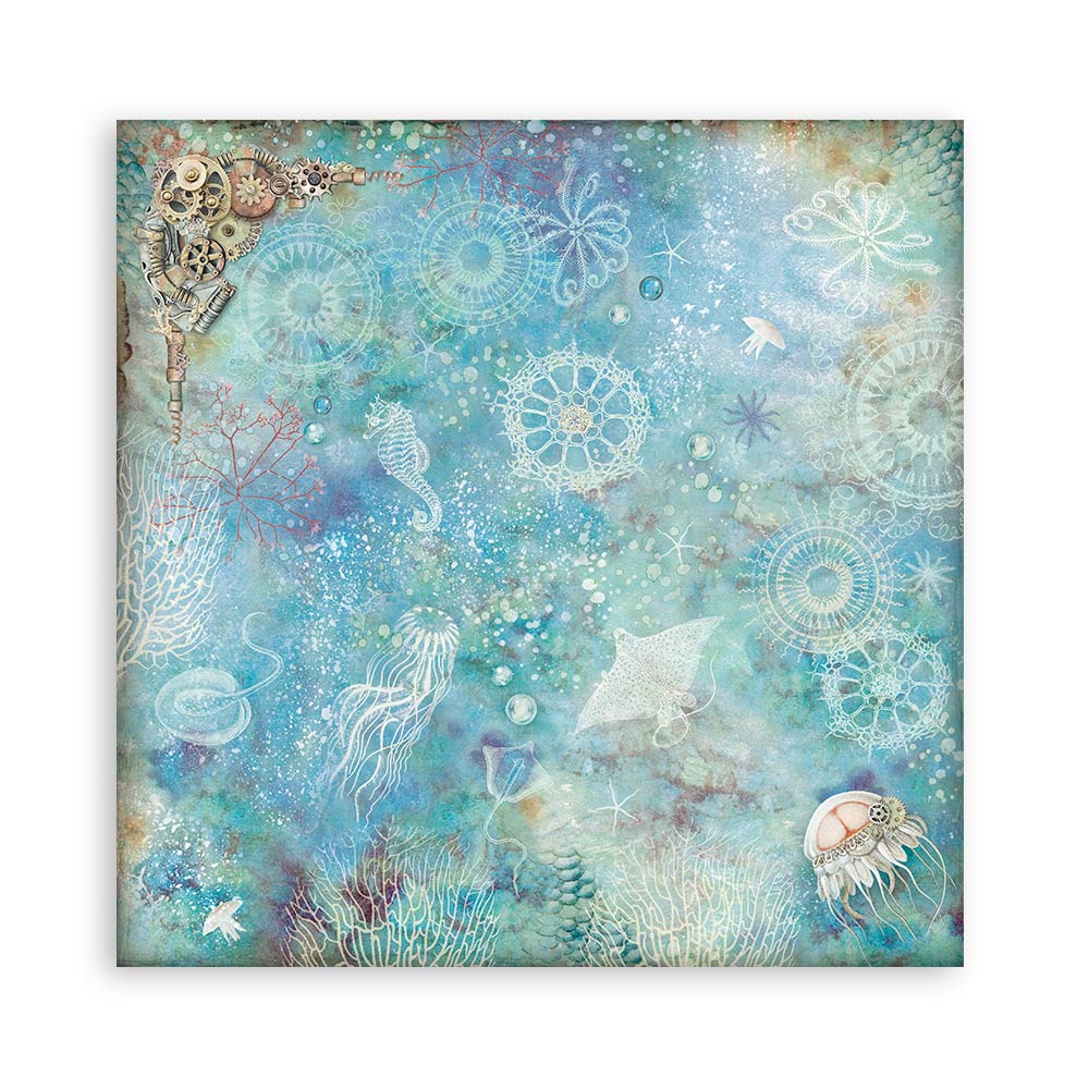 Scrapbook Papierblock 12"x12" - Songs of the sea - Maxi background selection