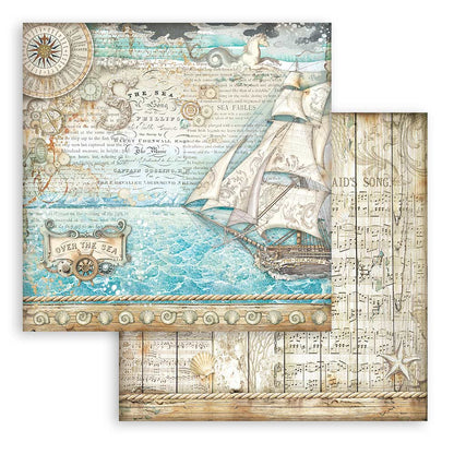 Scrapbook Papierblock 12"x12" - Songs of the sea - Maxi background selection