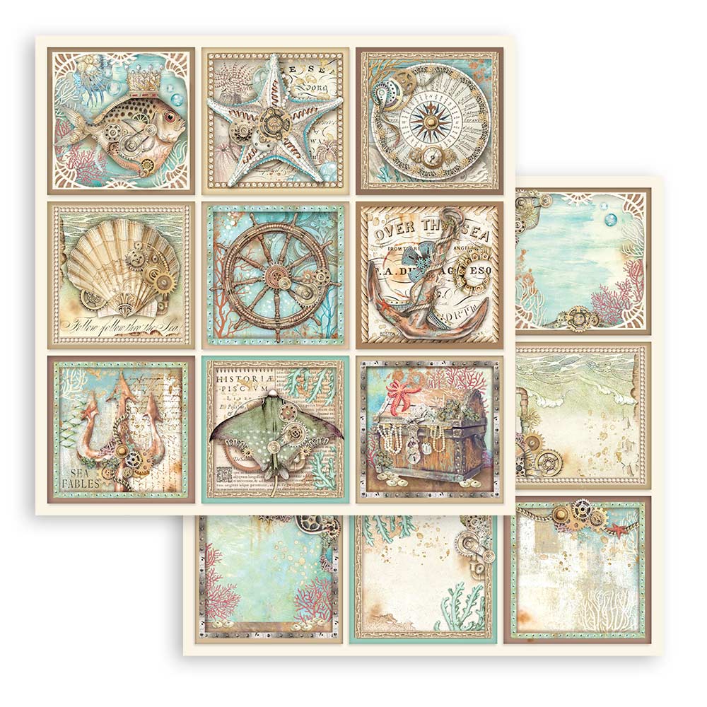 Scrapbook Papierblock 12"x12" - Songs of the sea - Maxi background selection
