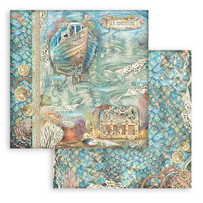 Scrapbook Papierblock 12"x12" - Songs of the sea - Maxi background selection