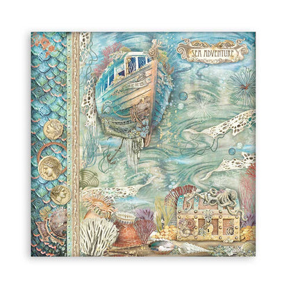 Scrapbook Papierblock 12"x12" - Songs of the sea - Maxi background selection