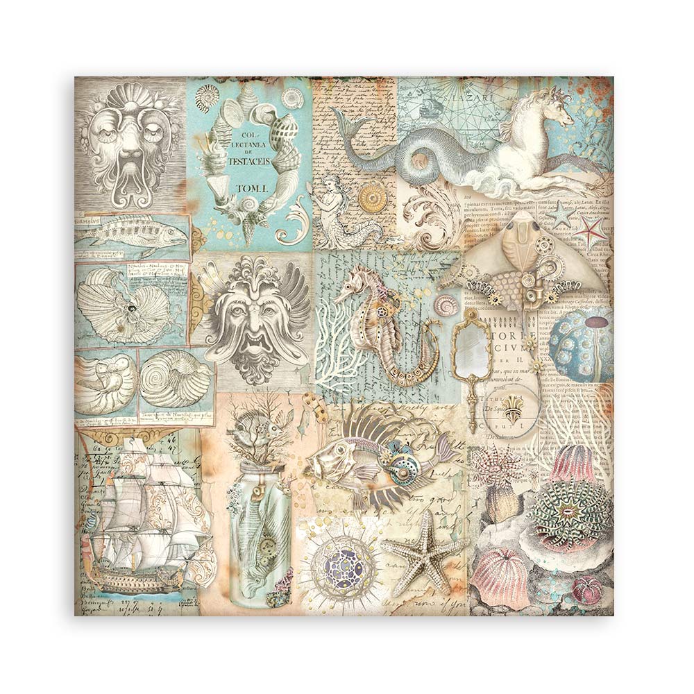 Scrapbook Papierblock 12"x12" - Songs of the sea - Maxi background selection