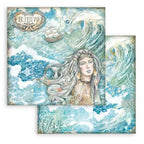Scrapbook Papierblock 12"x12" - Songs of the sea - Maxi background selection - Bastelschachtel - Bastelpapier - 