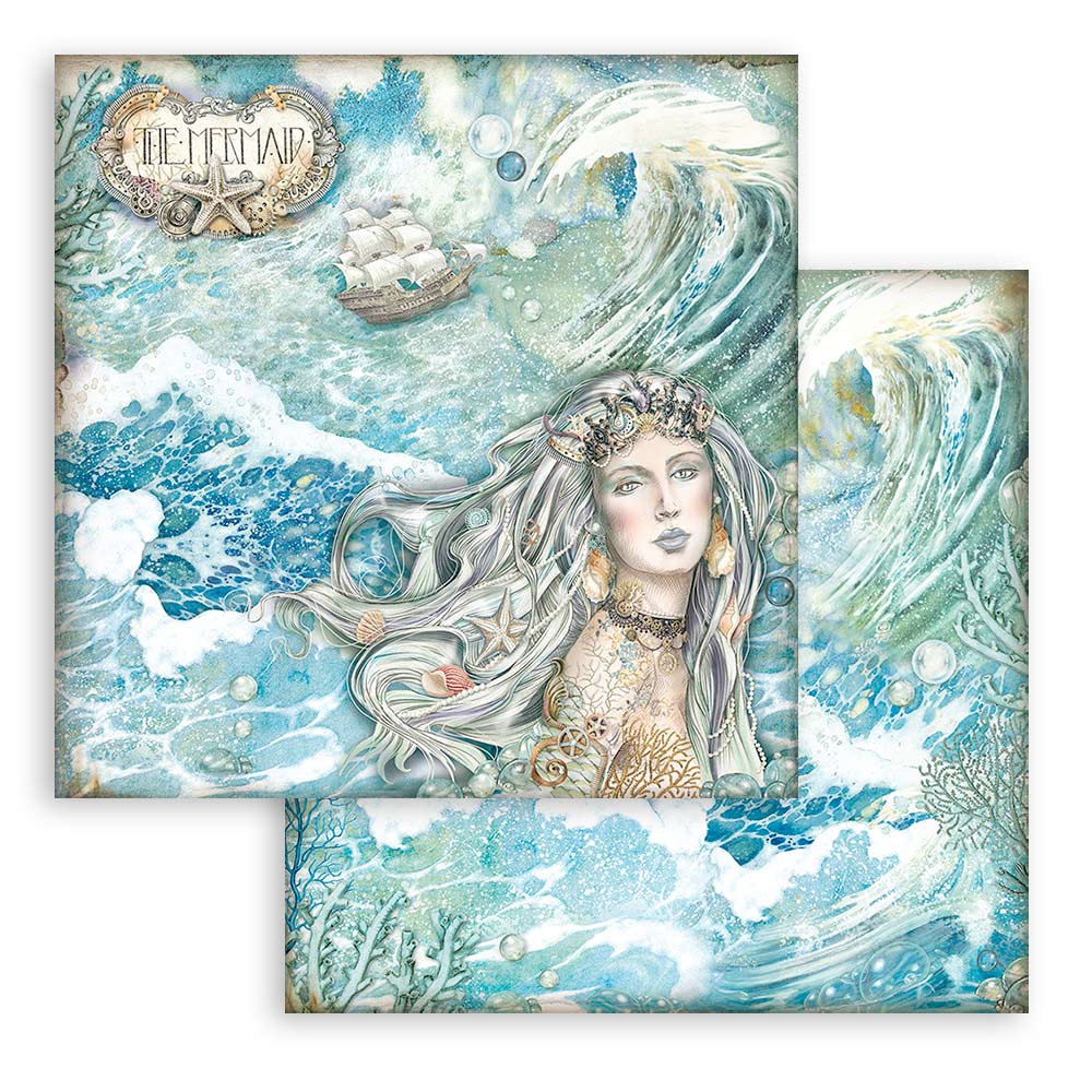 Scrapbook Papierblock 12"x12" - Songs of the sea - Maxi background selection