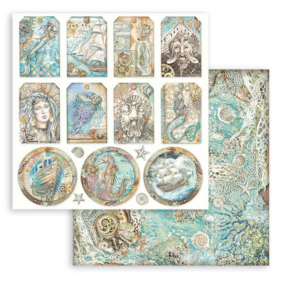 Scrapbook Papierblock 12"x12" - Songs of the sea - Maxi background selection