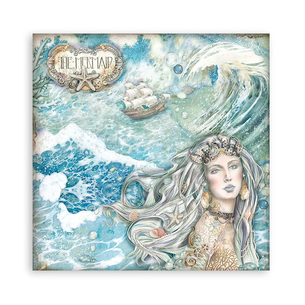 Scrapbook Papierblock 12"x12" - Songs of the sea - Maxi background selection