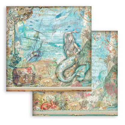 Scrapbook Papierblock 12"x12" - Songs of the sea - Maxi background selection